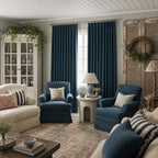 Alex 100% Blackout Linen Look Curtains