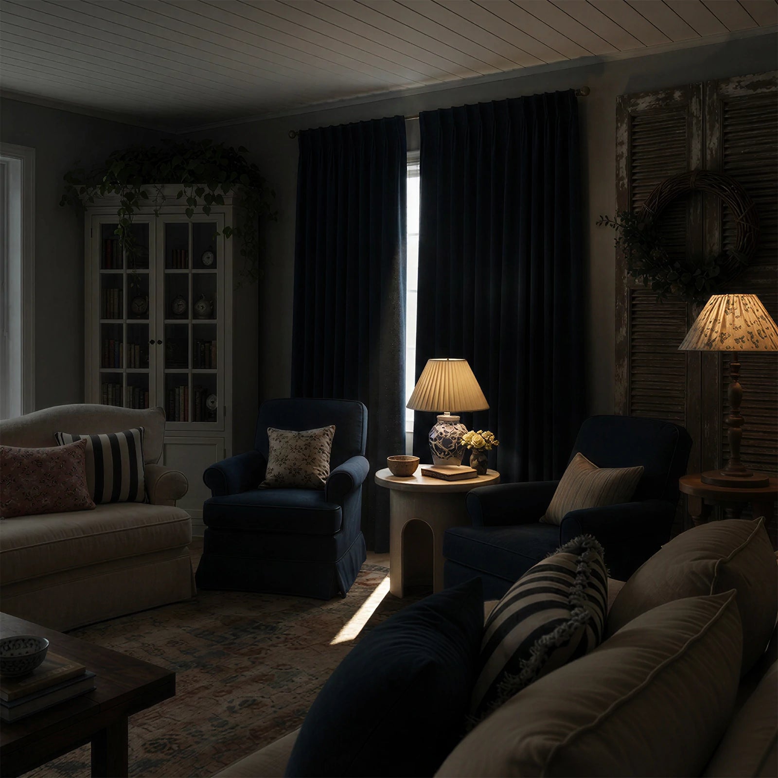 Alex 100% Blackout Linen Look Curtains