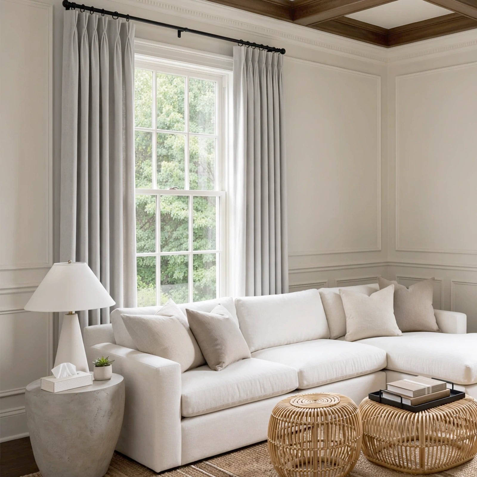 Alex 100% Blackout Linen Look Curtains