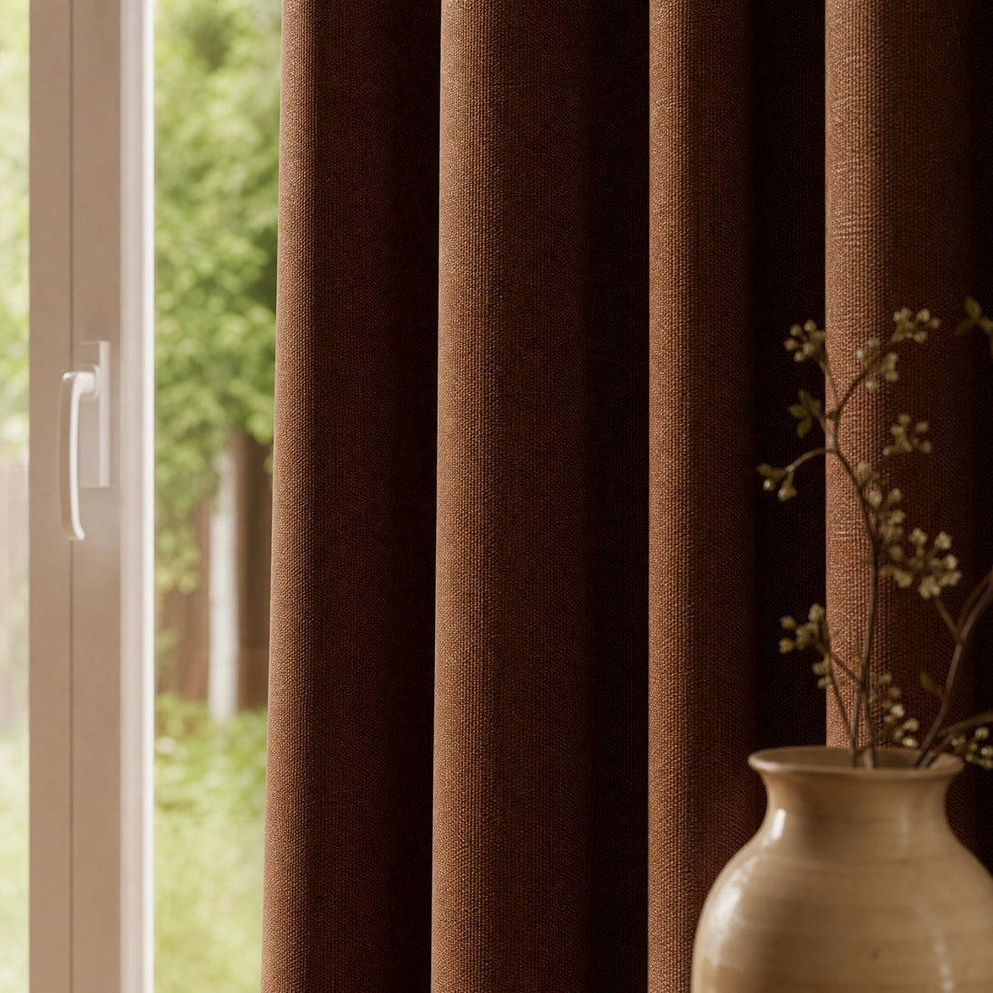 Alex 100% Blackout Linen Look Curtains