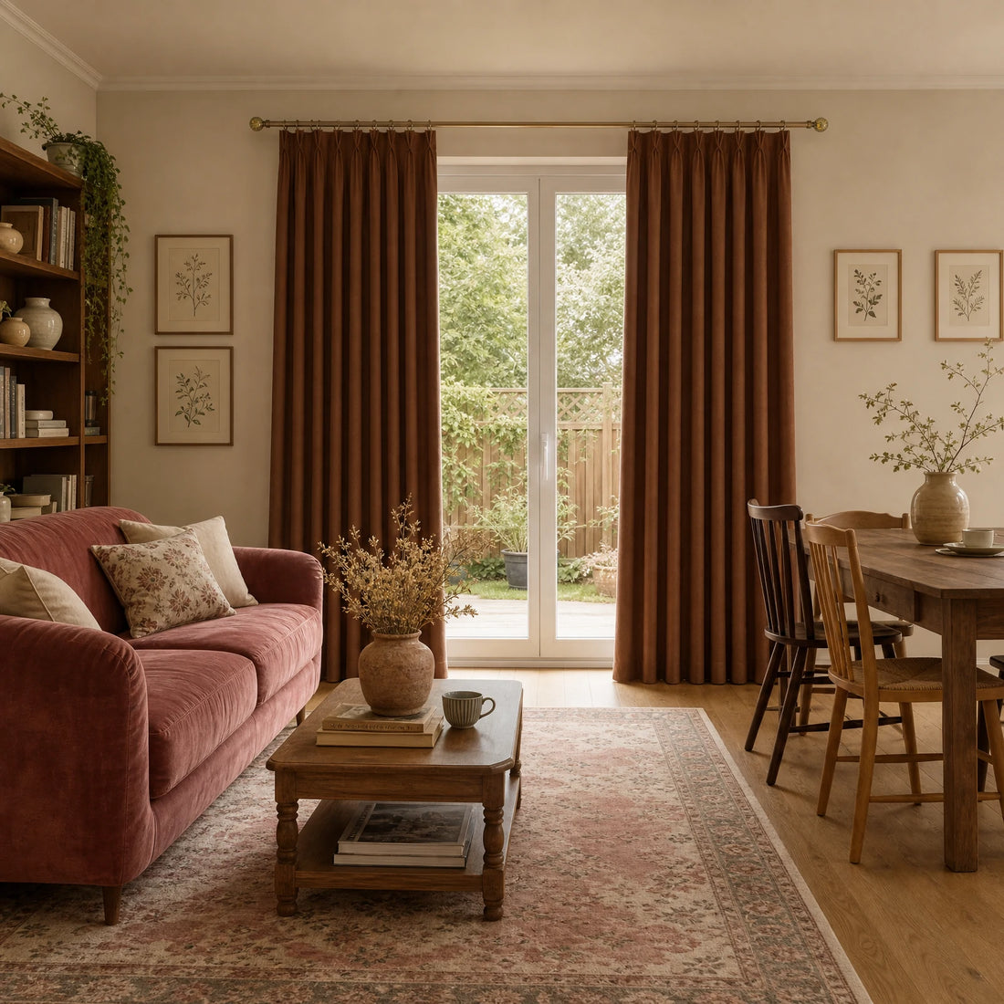 Alex 100% Blackout Linen Look Curtains
