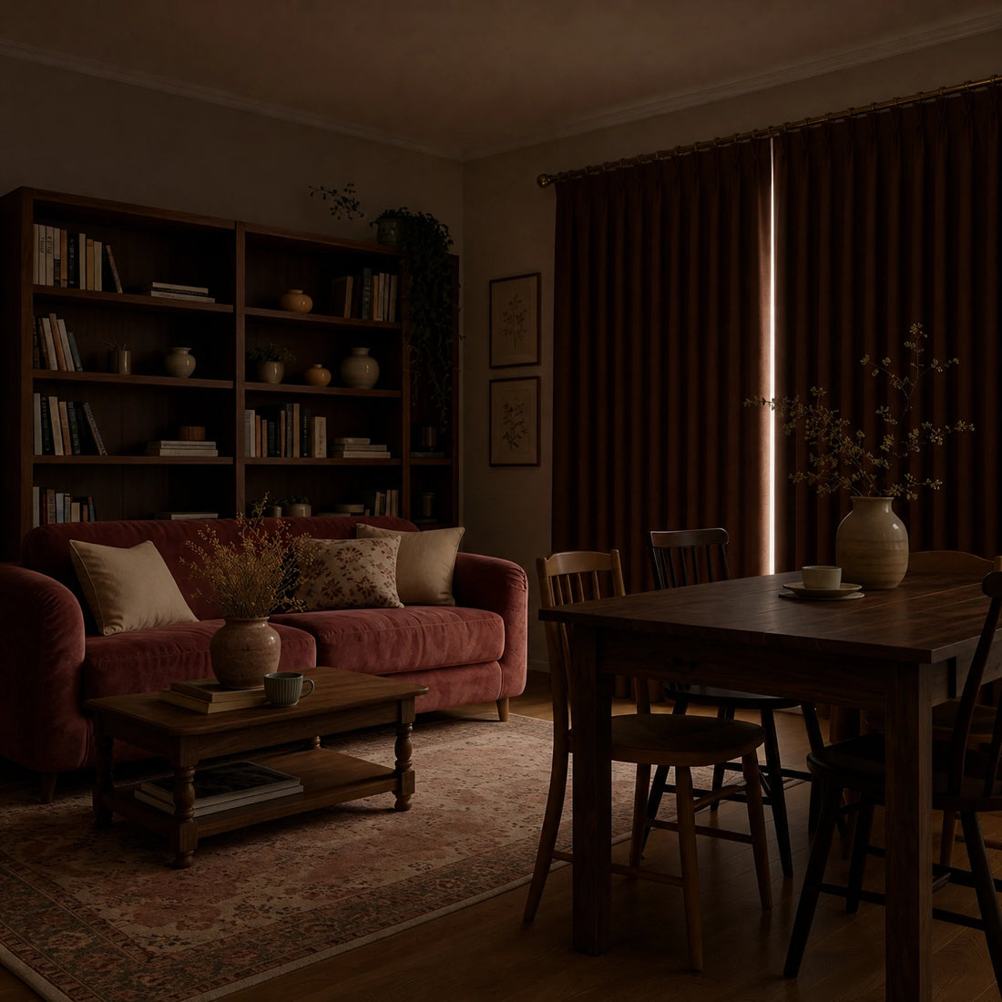 Alex 100% Blackout Linen Look Curtains