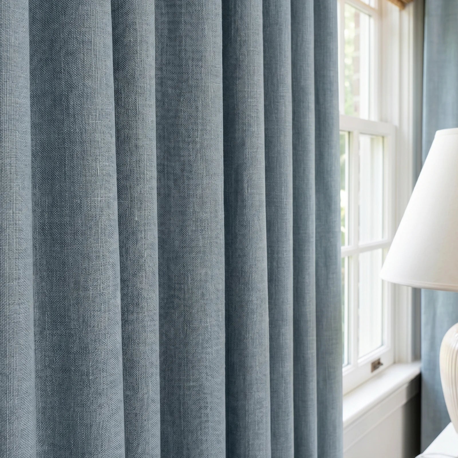 Alex 100% Blackout Linen Look Curtains