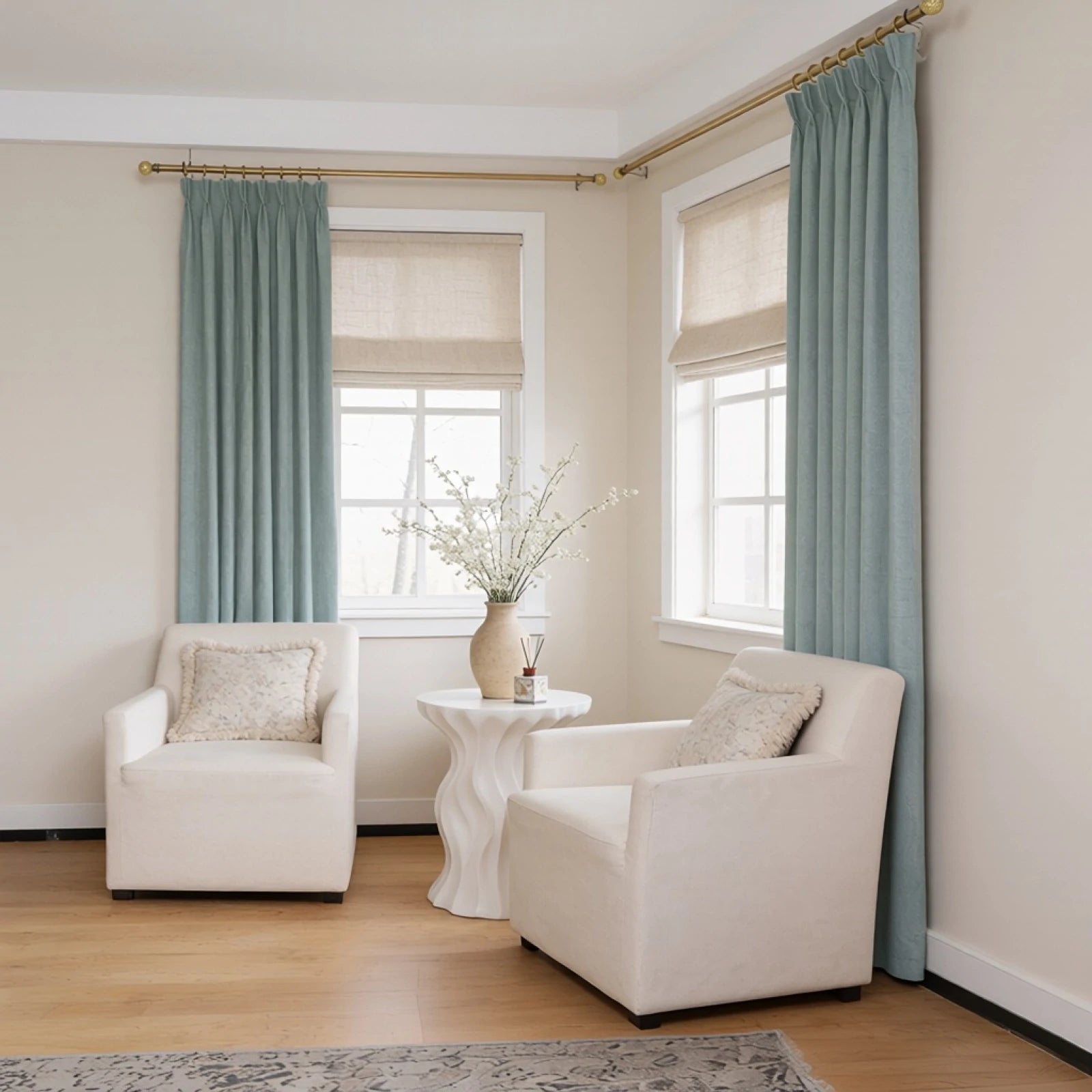 Alex 100% Blackout Linen Look Curtains