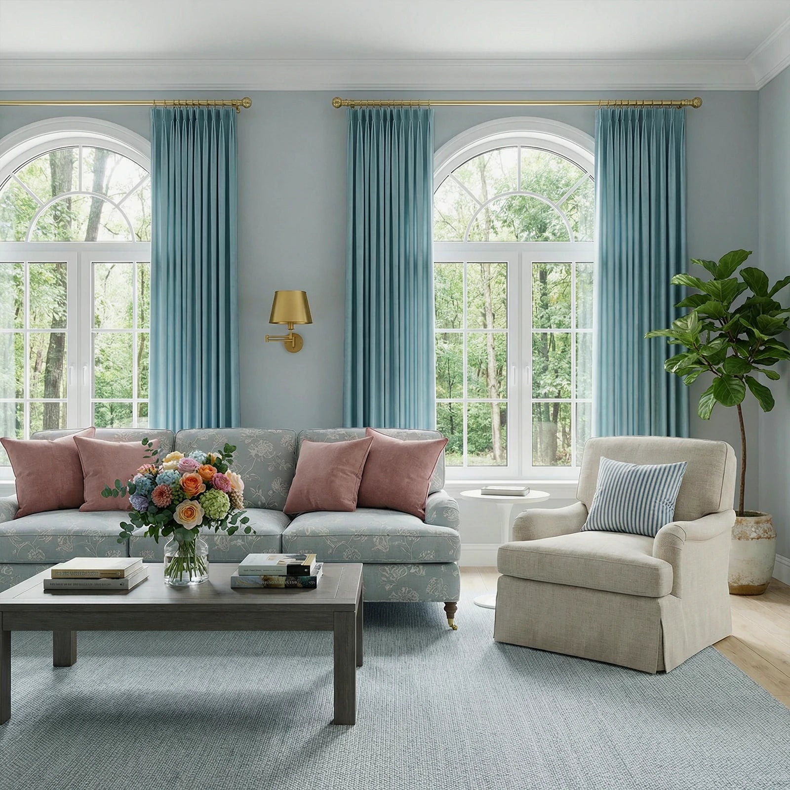 Ash Cotton Linen Blend Curtains