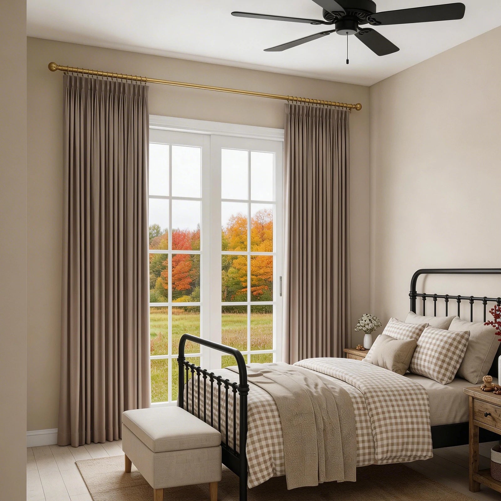 Ash Cotton Linen Blend Curtains