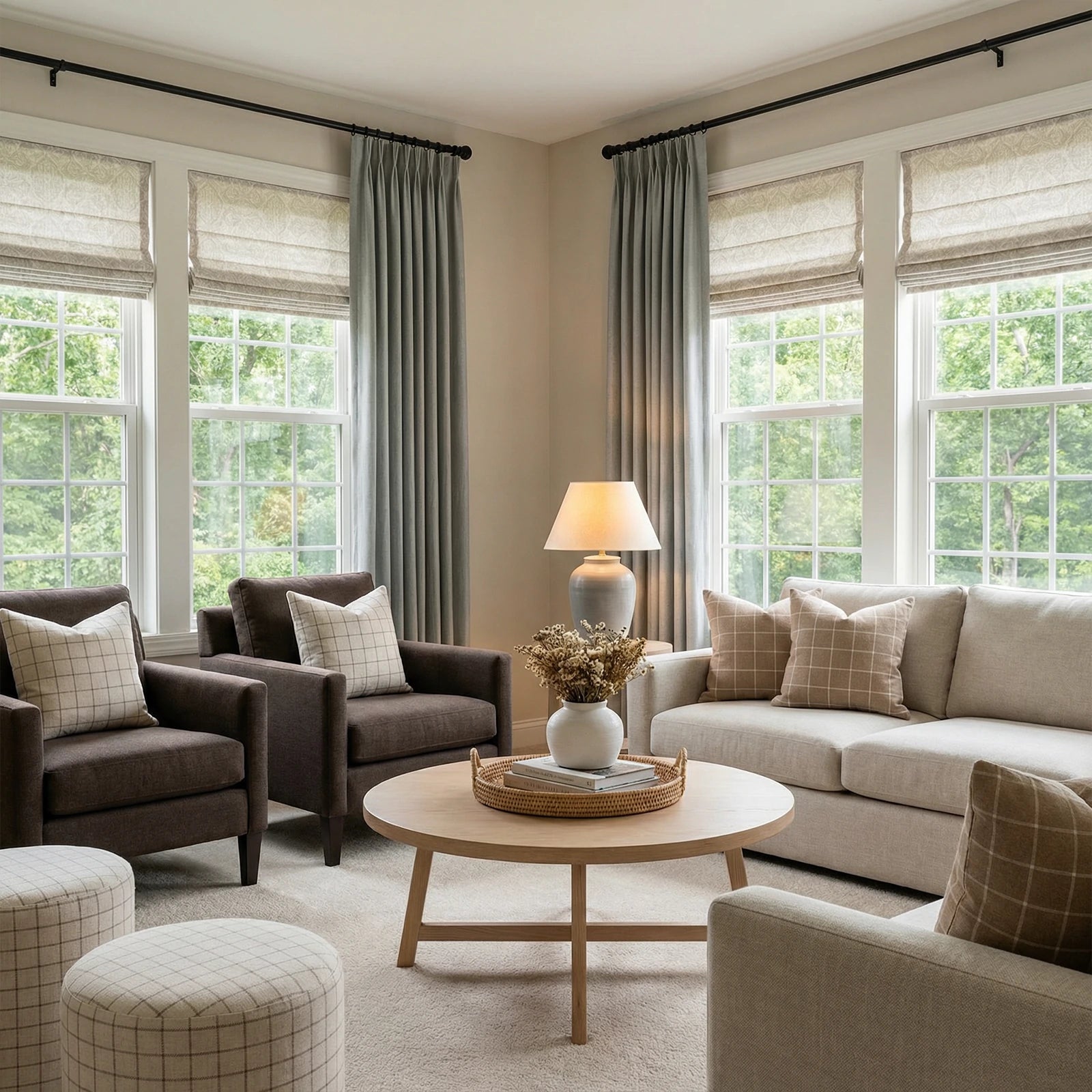 Ash Cotton Linen Blend Curtains