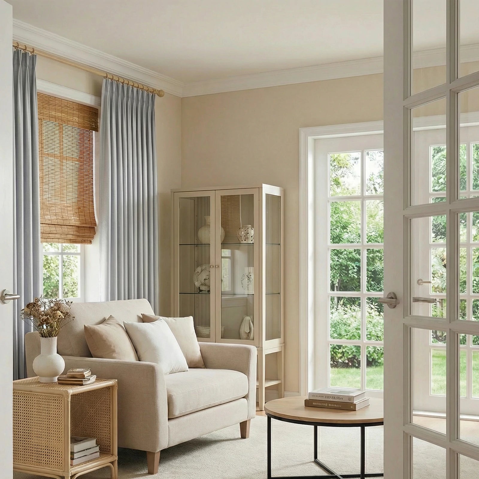 Ash Cotton Linen Blend Curtains