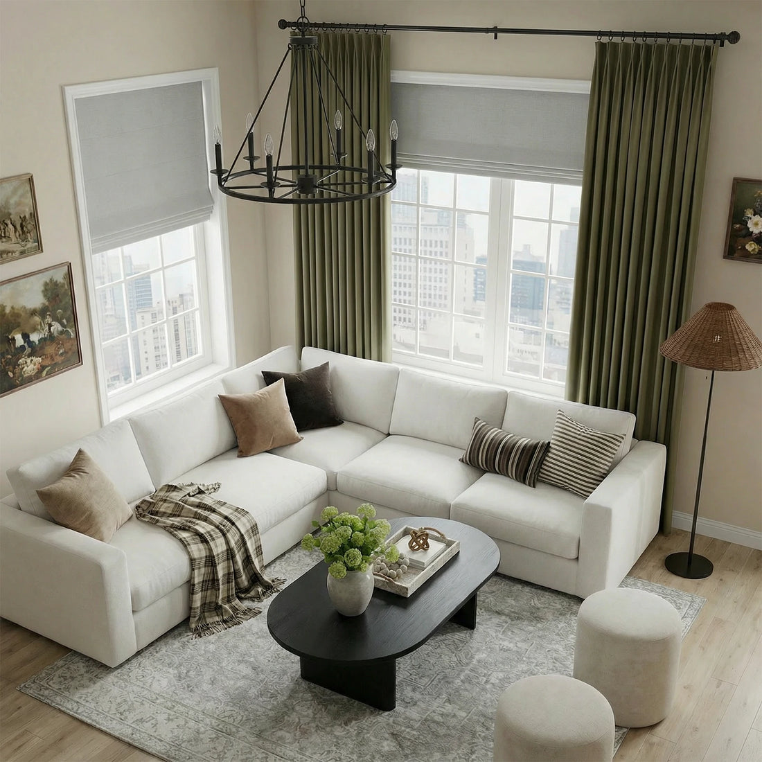 Ash Cotton Linen Blend Curtains