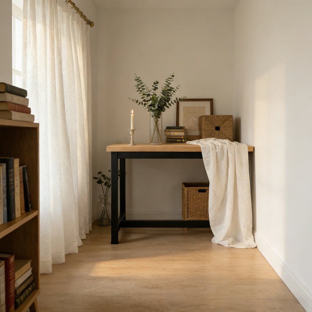 Ashley Cotton Semi Sheer Curtains