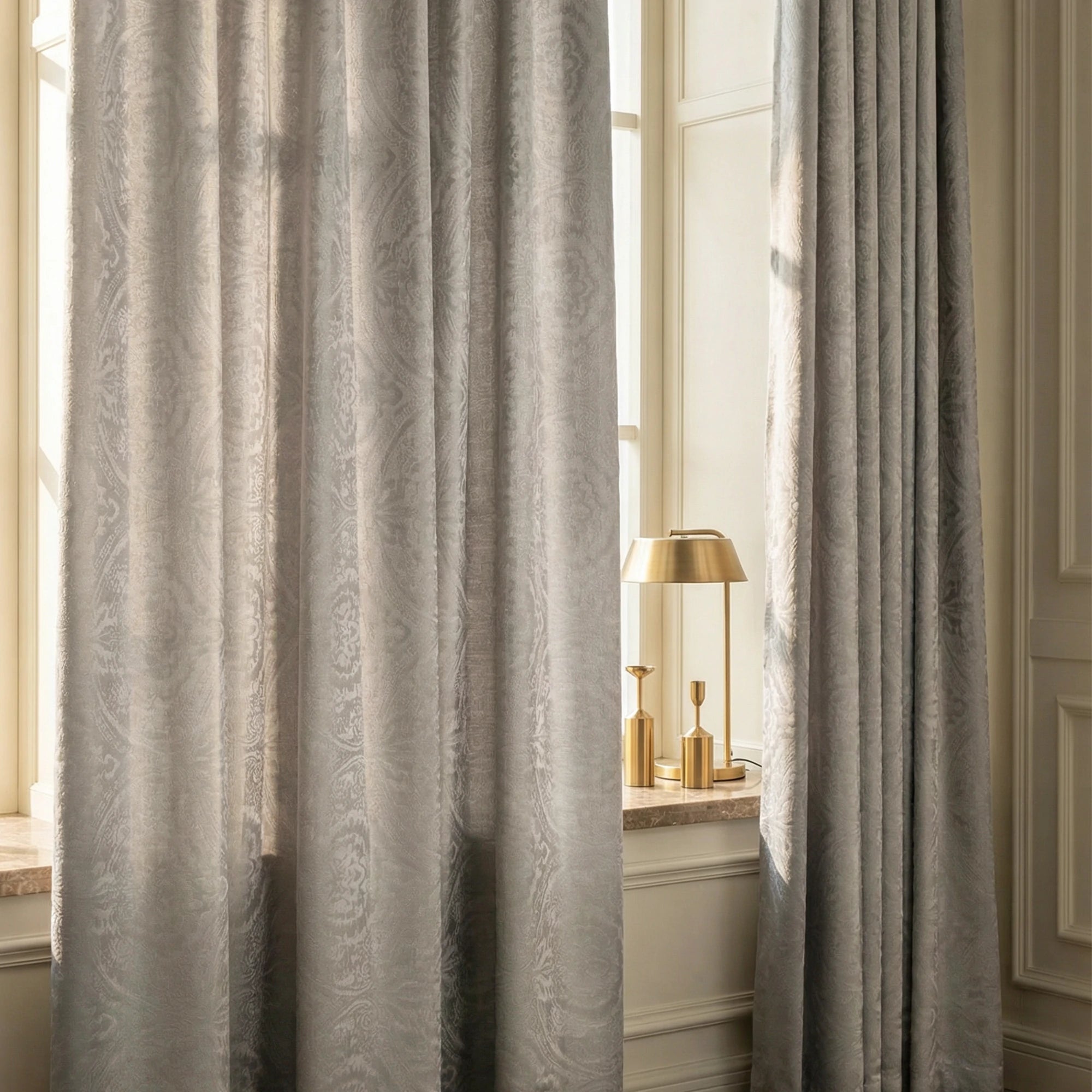 Ashley Cotton Semi Sheer Curtains