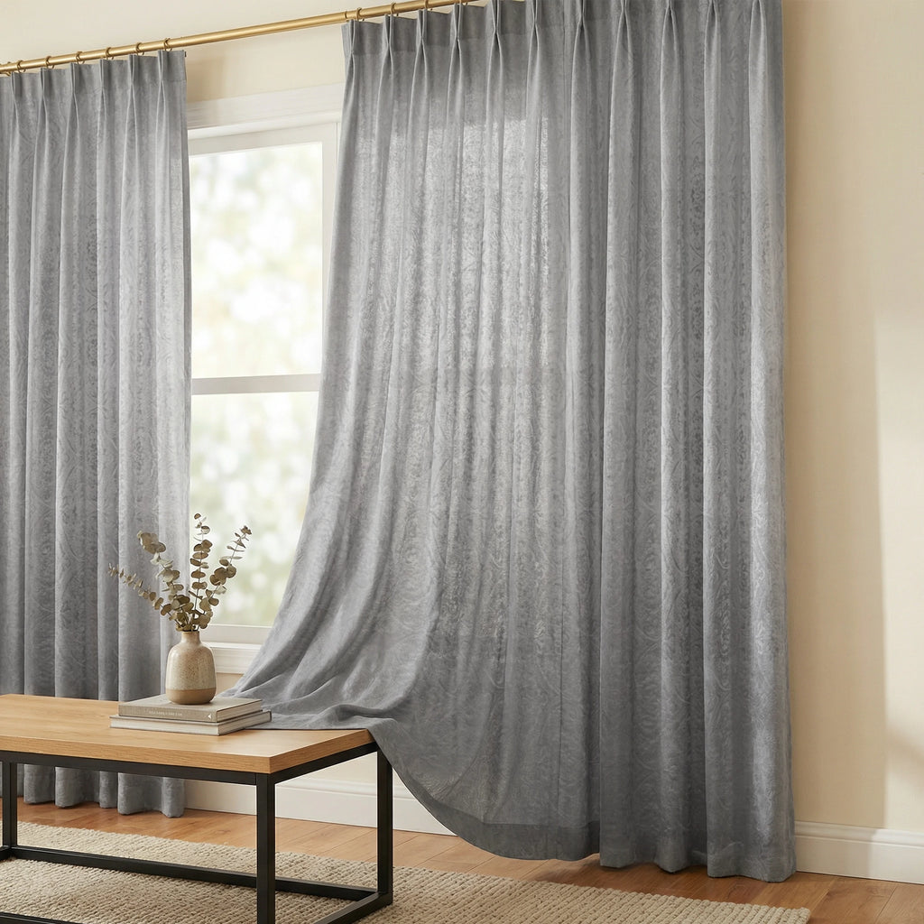 Ashley Cotton Semi Sheer Curtains