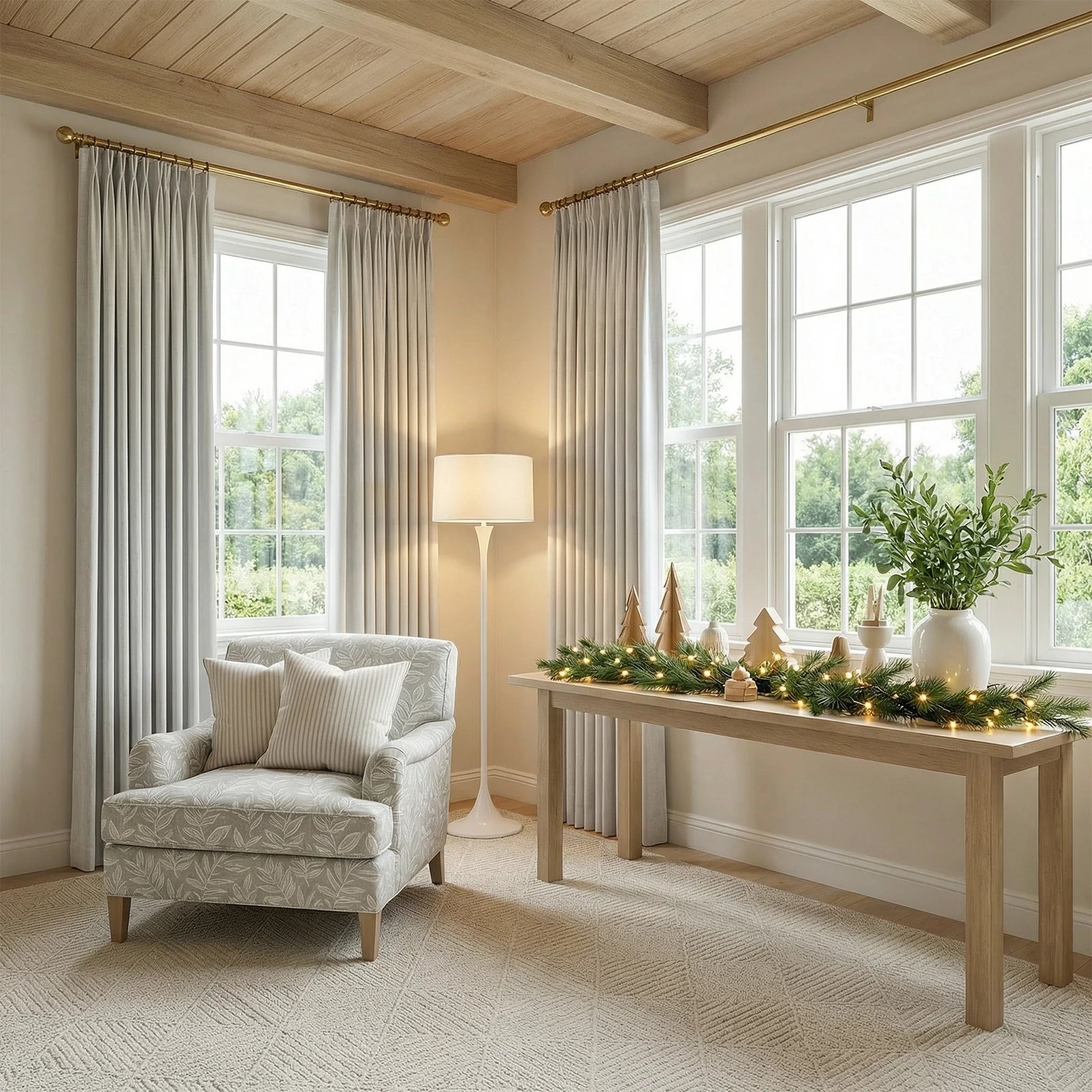 Ash Cotton Linen Blend Curtains