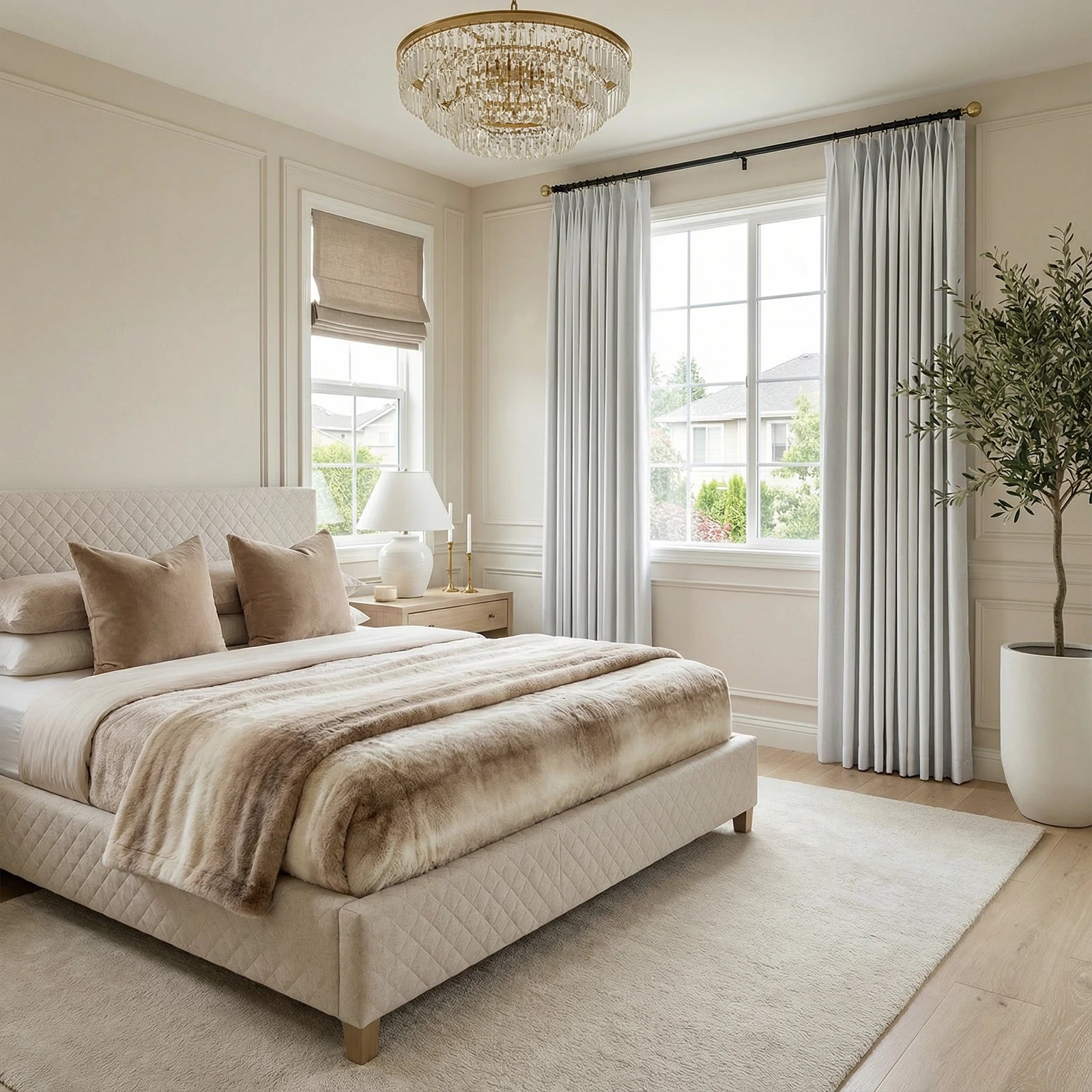 Ash Cotton Linen Blend Curtains