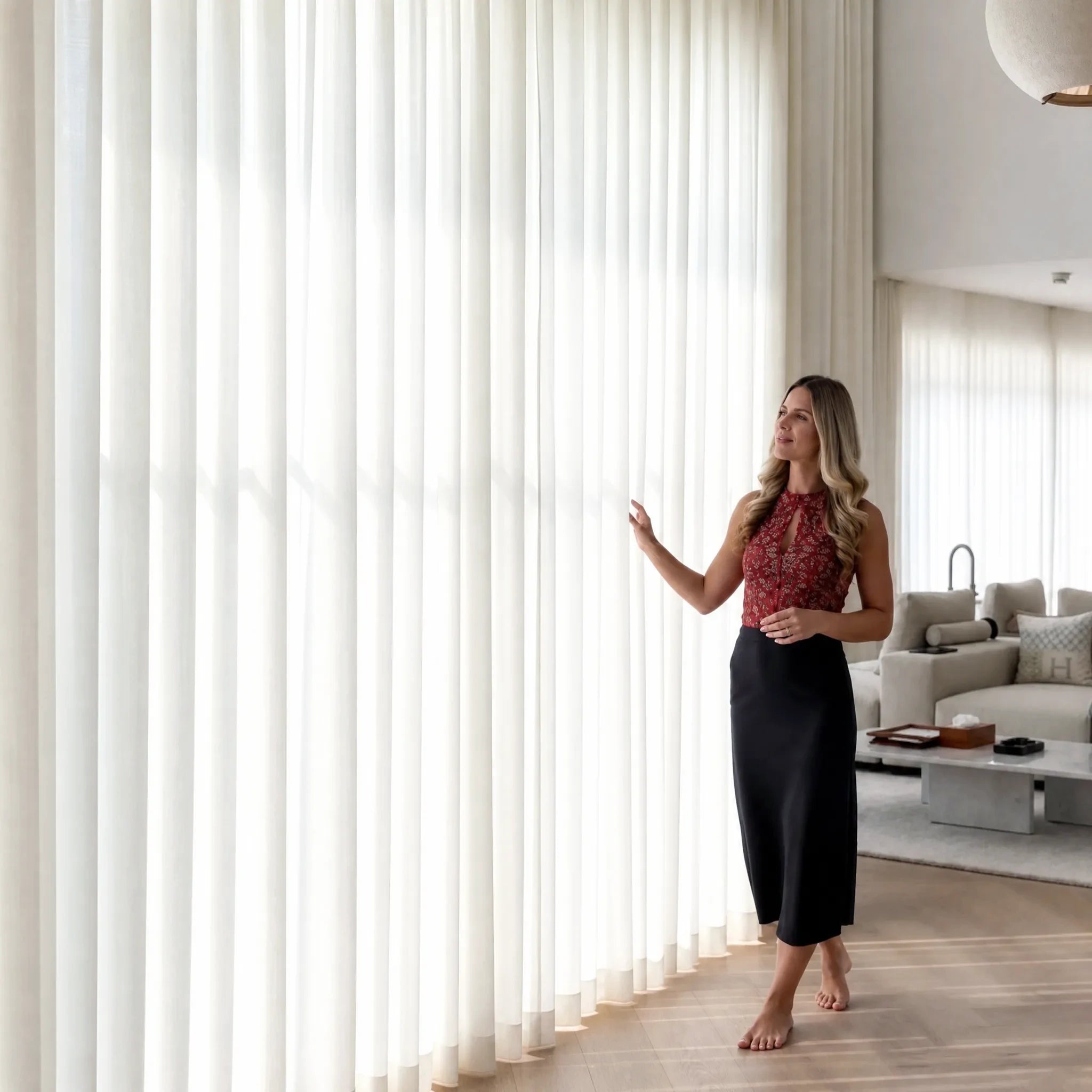 Ayla Weave Extra Long Sheer Curtains