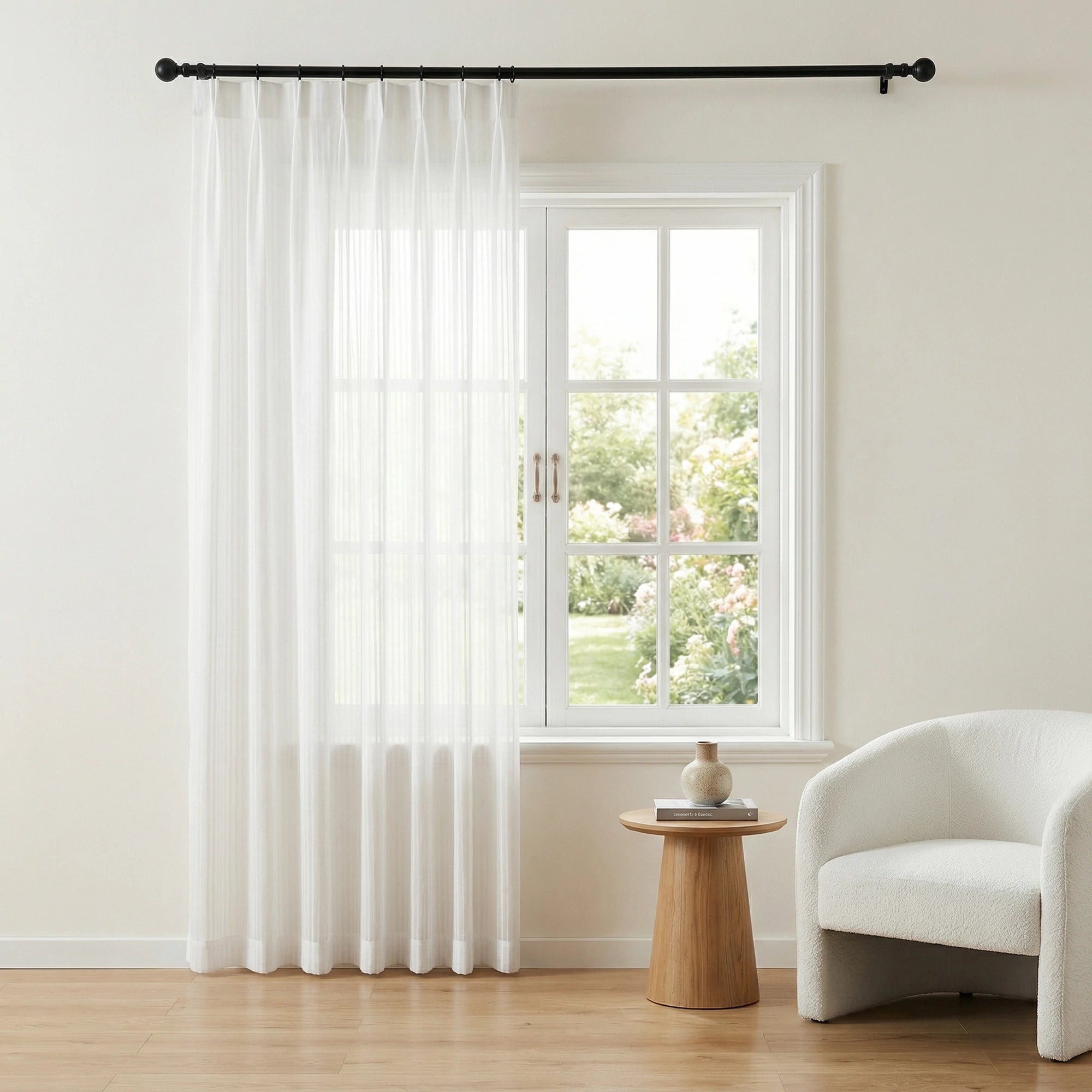 Blair Striped Semi Sheer Curtains