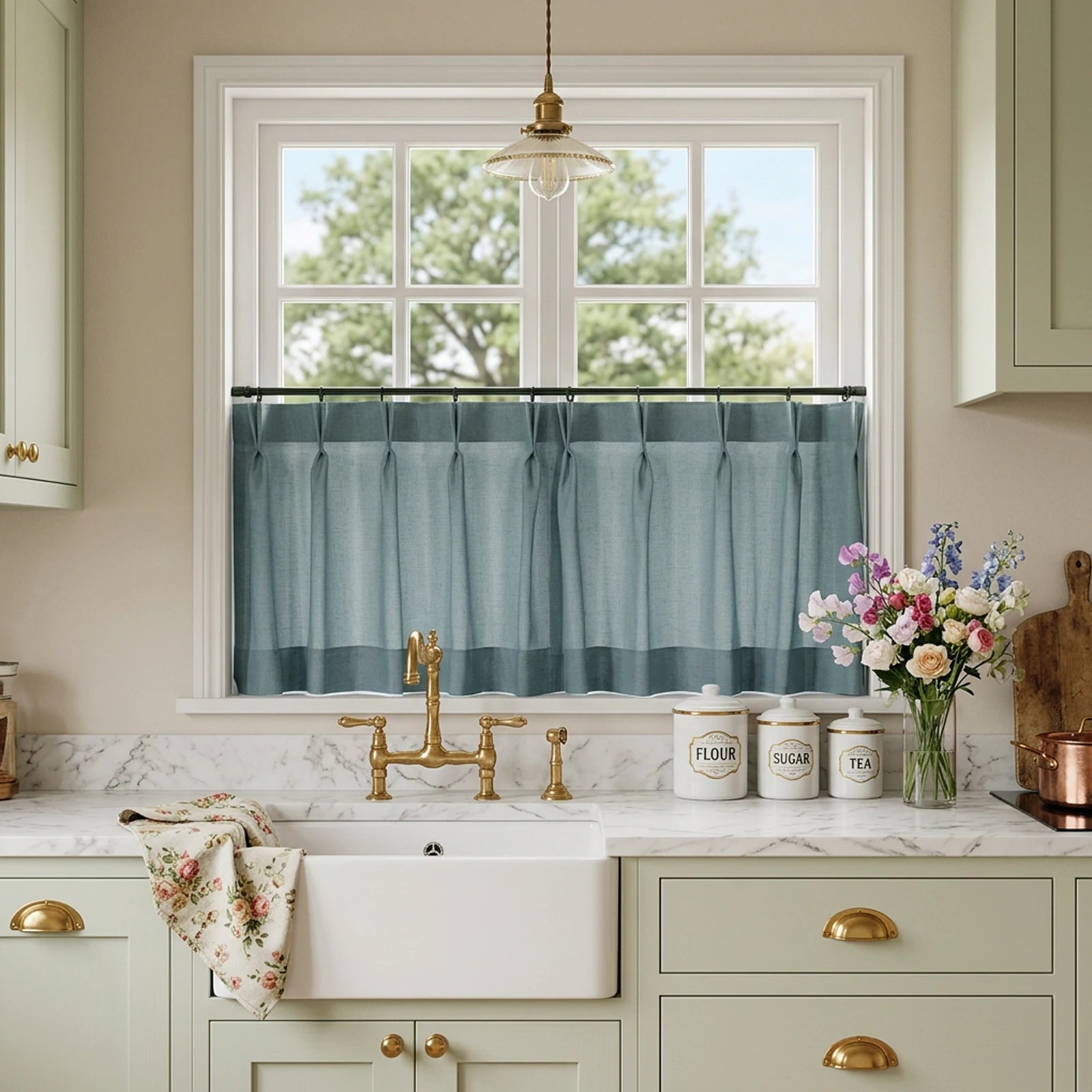 Jasper Linen Blend Cafe Curtains