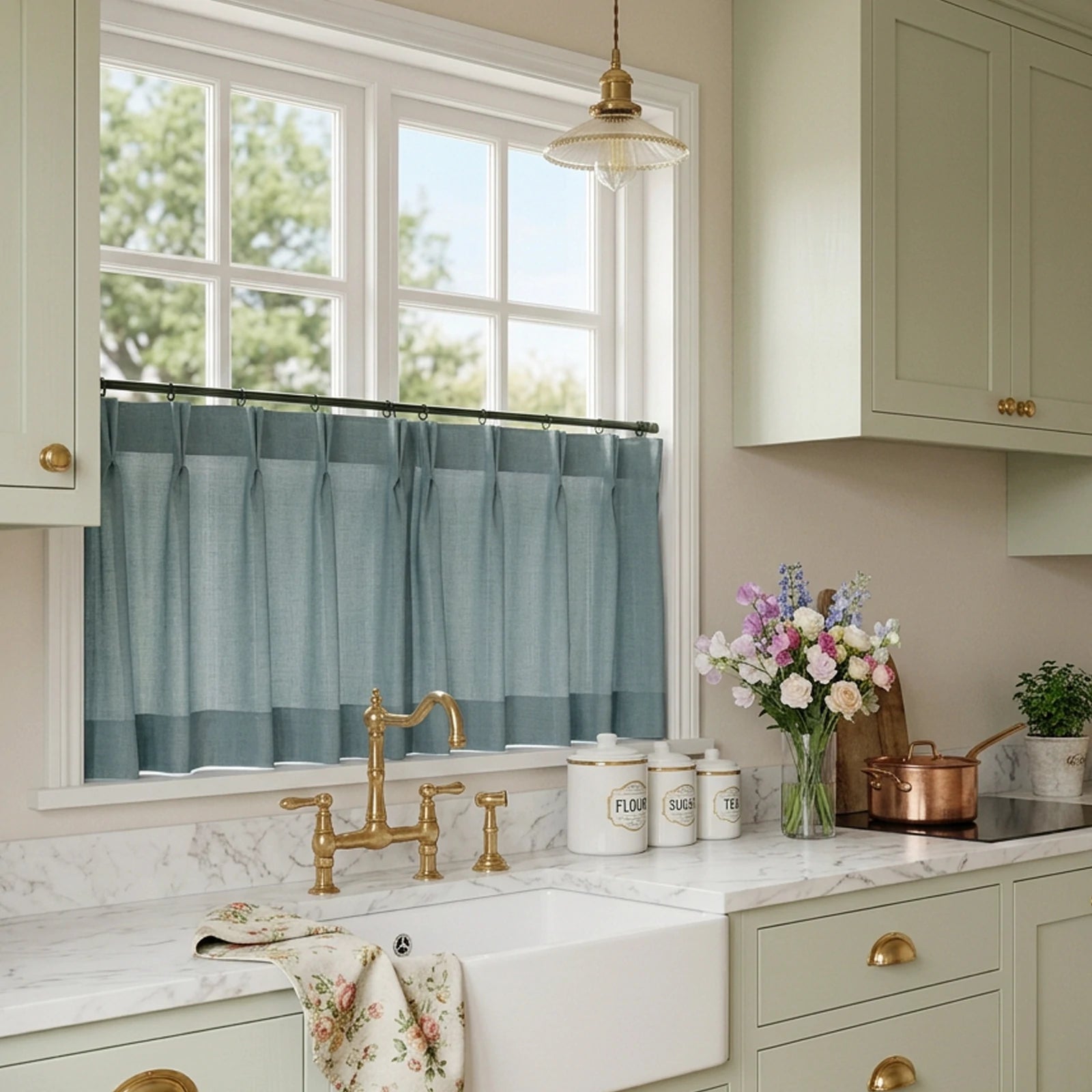 Jasper Linen Blend Cafe Curtains