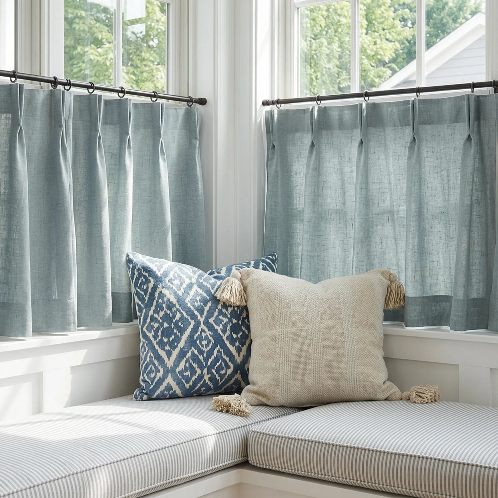 Jasper Linen Blend Cafe Curtains