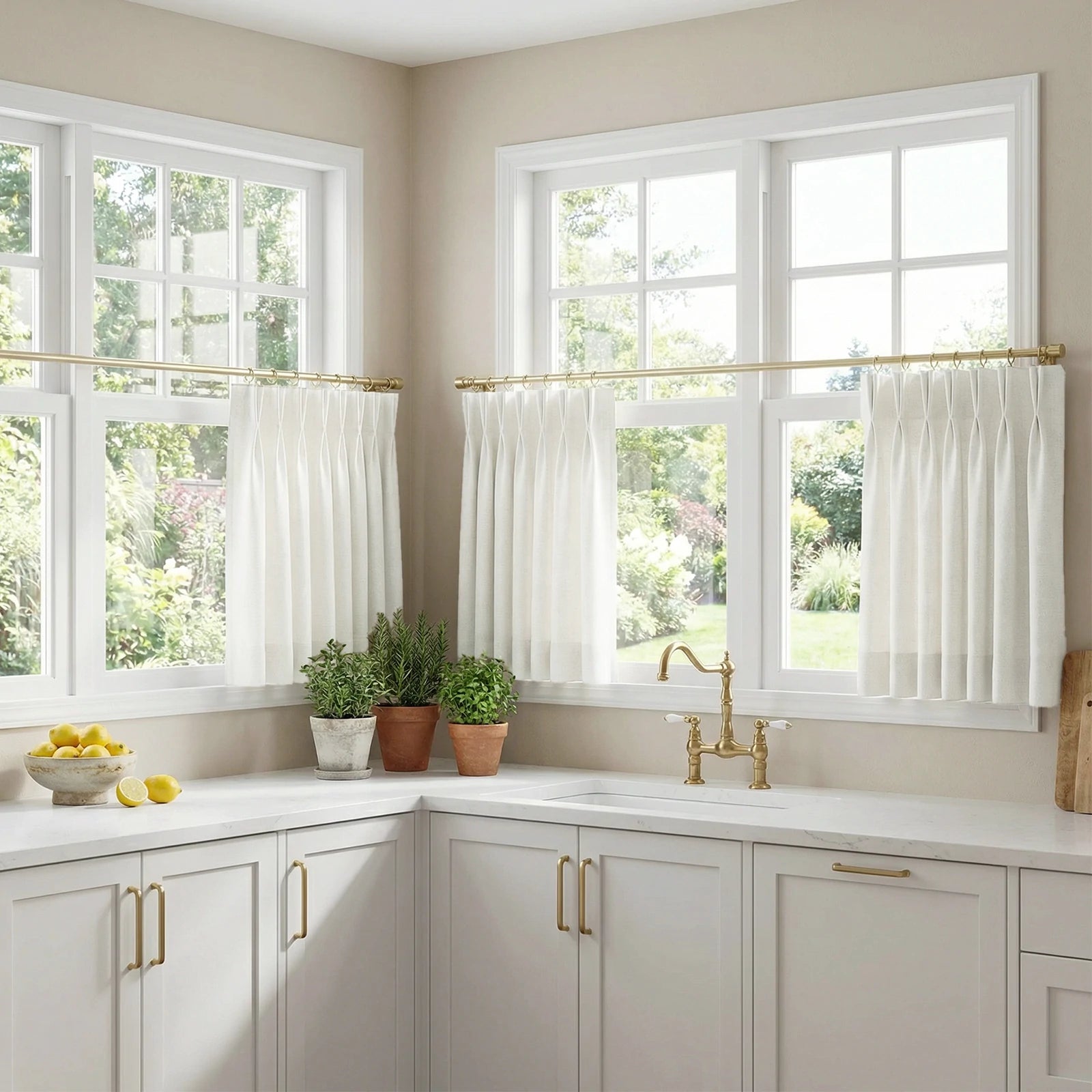 Jasper Linen Blend Cafe Curtains