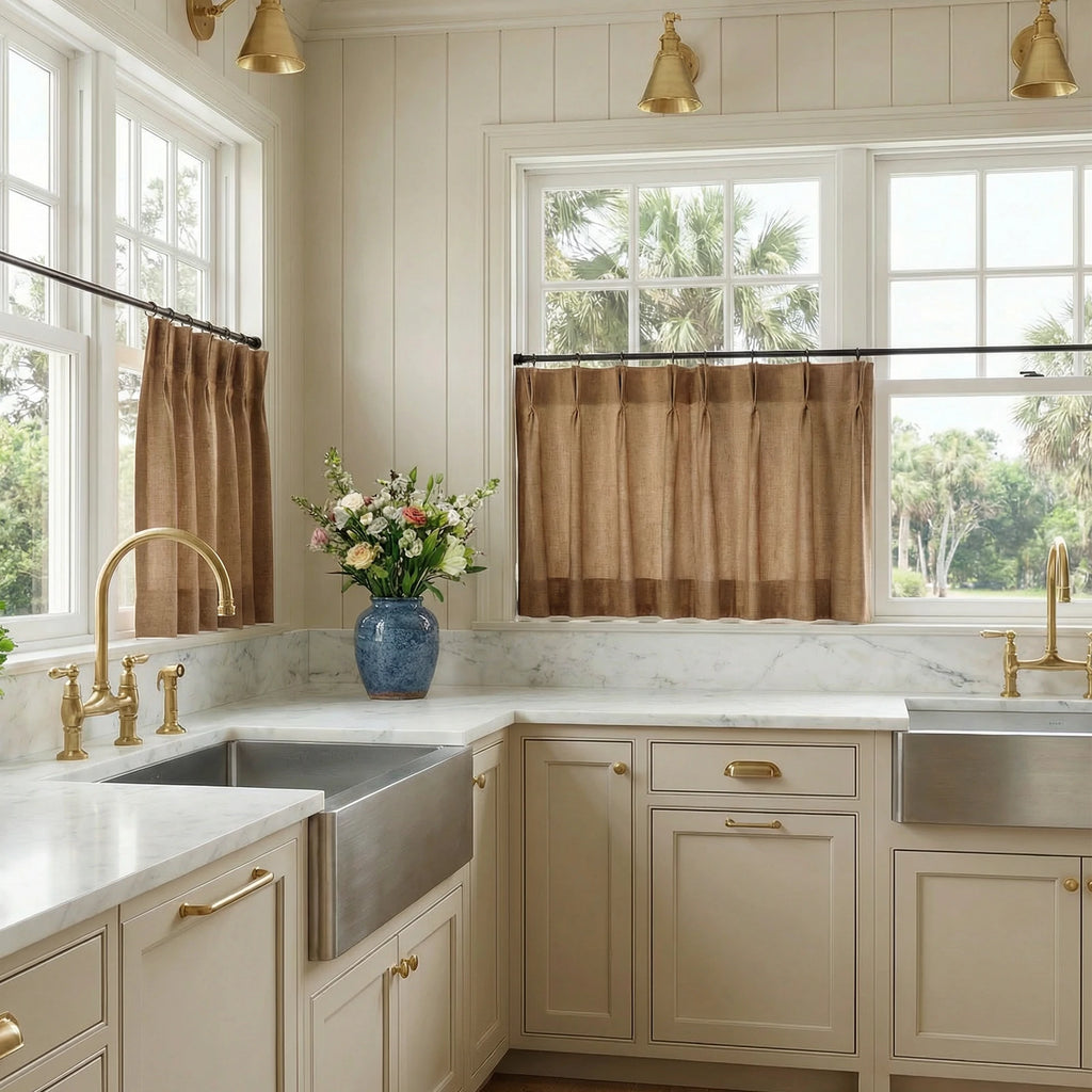 Jasper Linen Blend Cafe Curtains