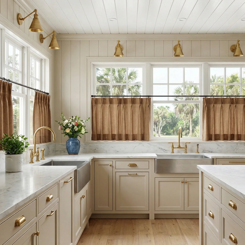 Jasper Linen Blend Cafe Curtains