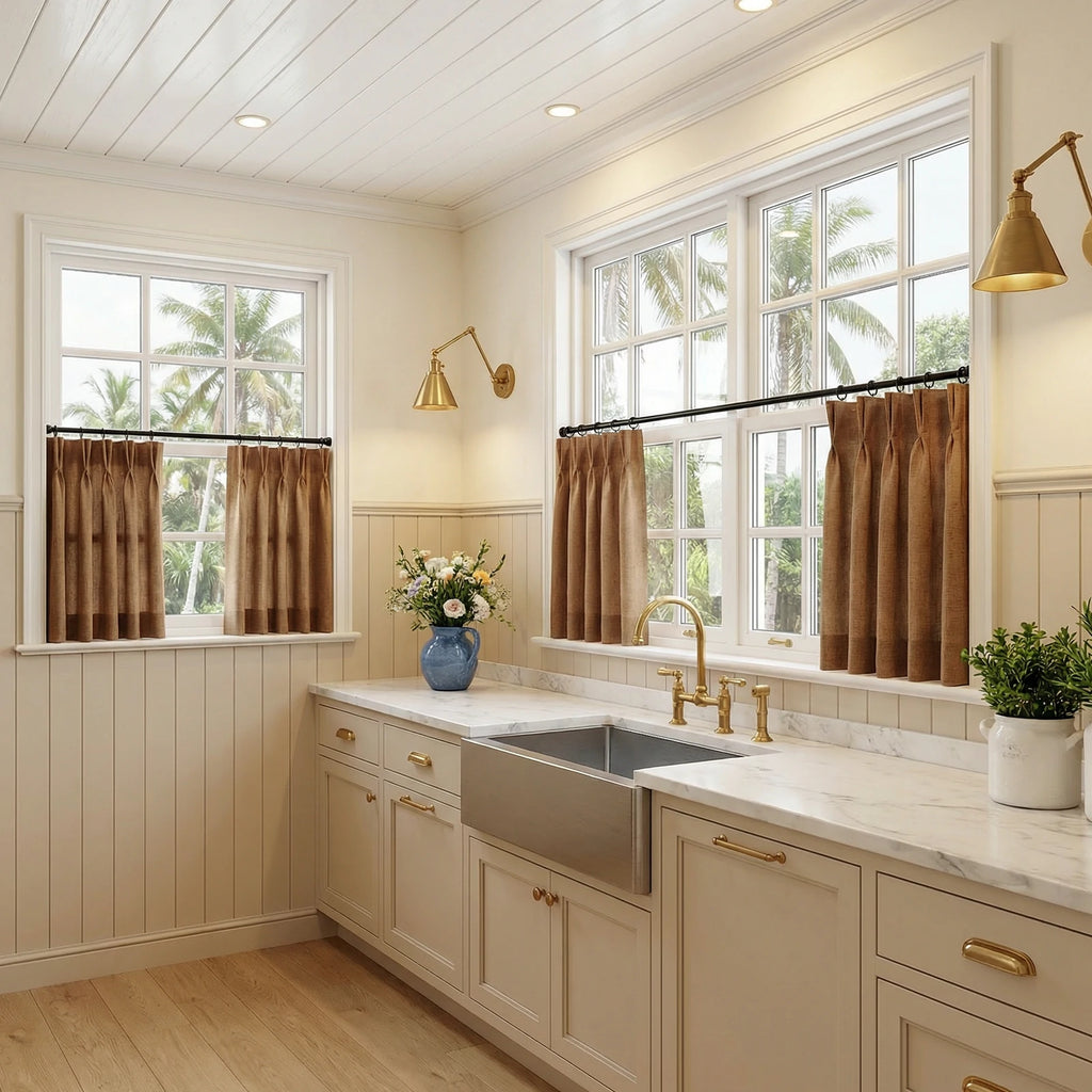 Jasper Linen Blend Cafe Curtains