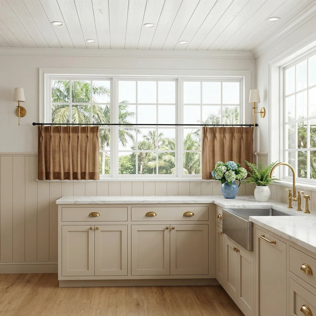 Jasper Linen Blend Cafe Curtains