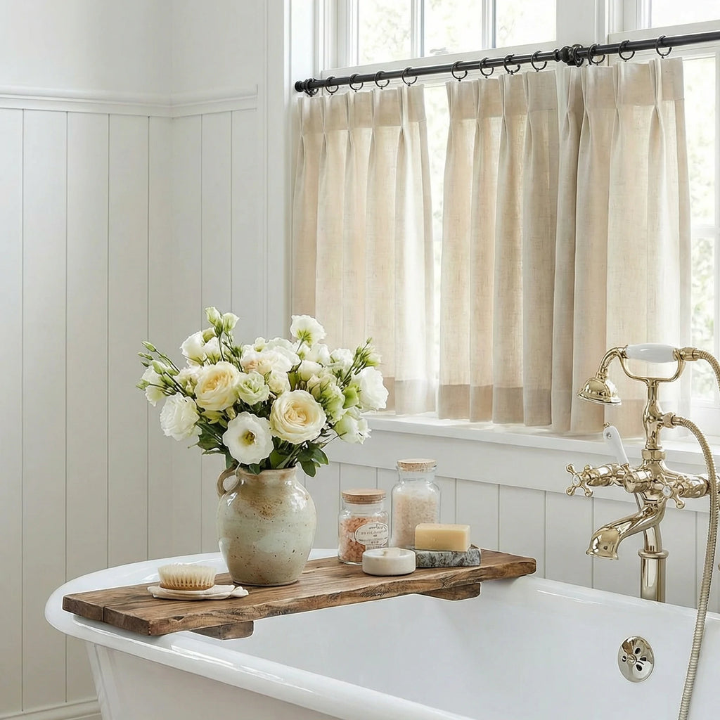 Jasper Linen Blend Cafe Curtains