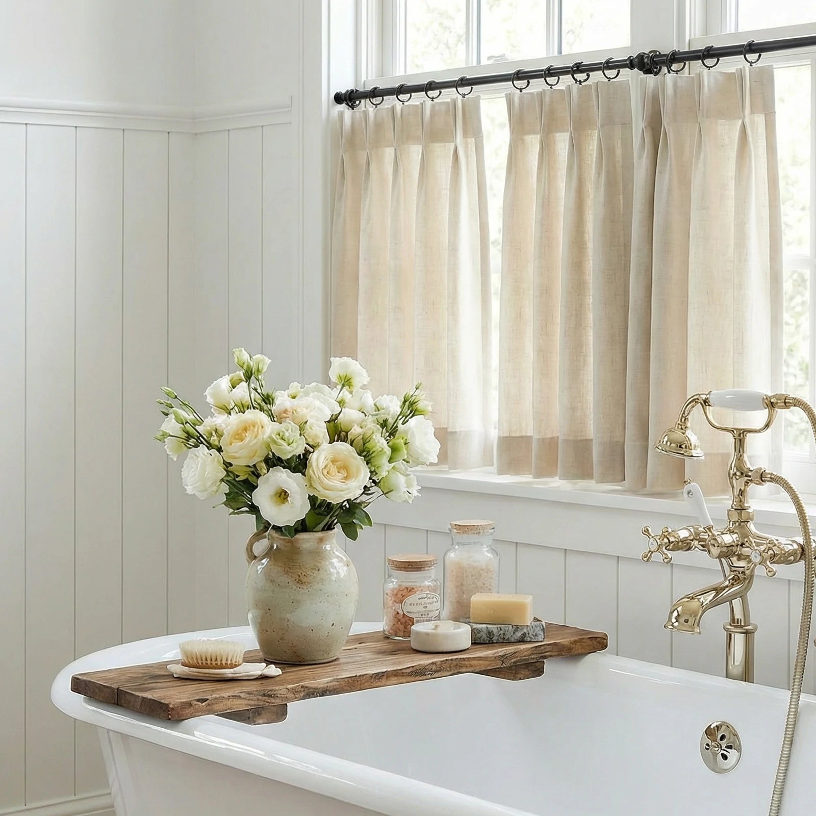 Jasper Linen Blend Cafe Curtains