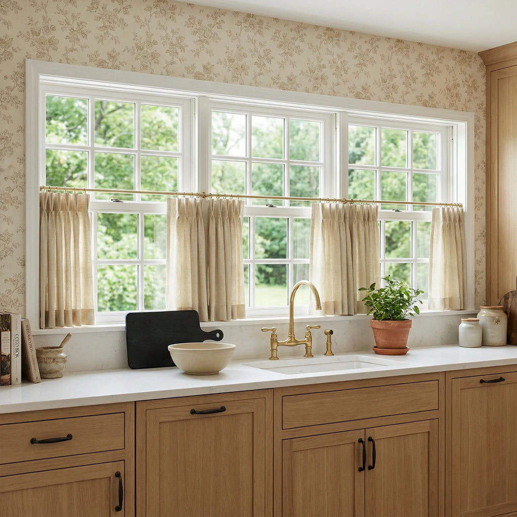 Jasper Linen Blend Cafe Curtains