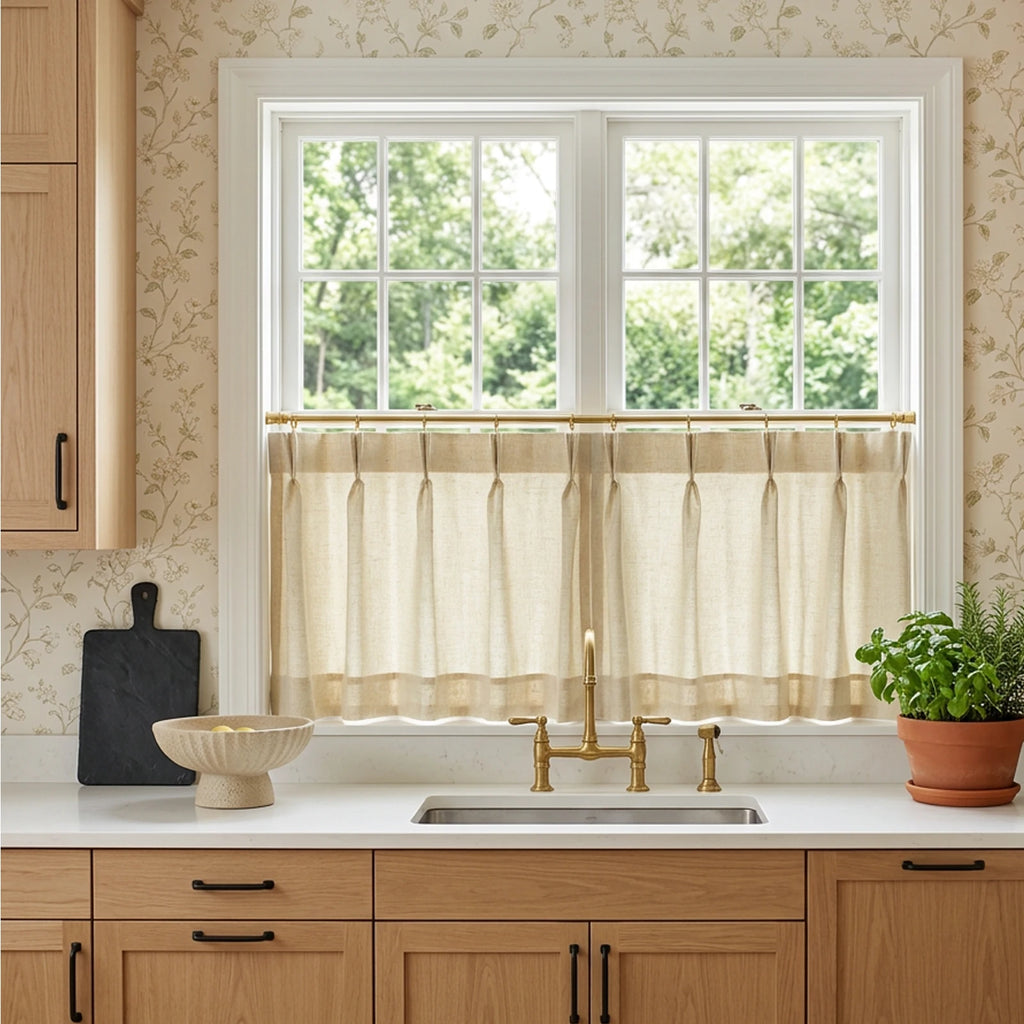 Jasper Linen Blend Cafe Curtains