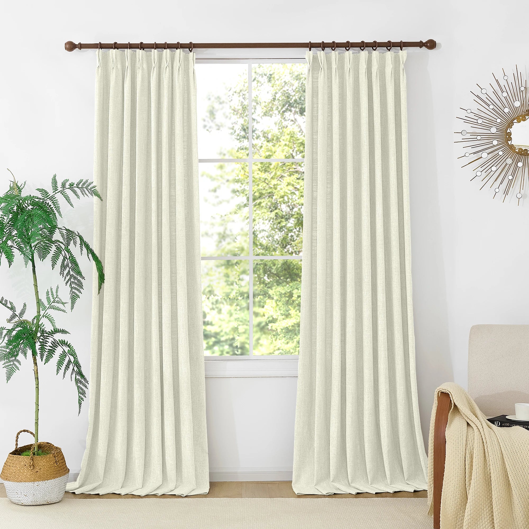 Caleb Custom Curtains Cream Front