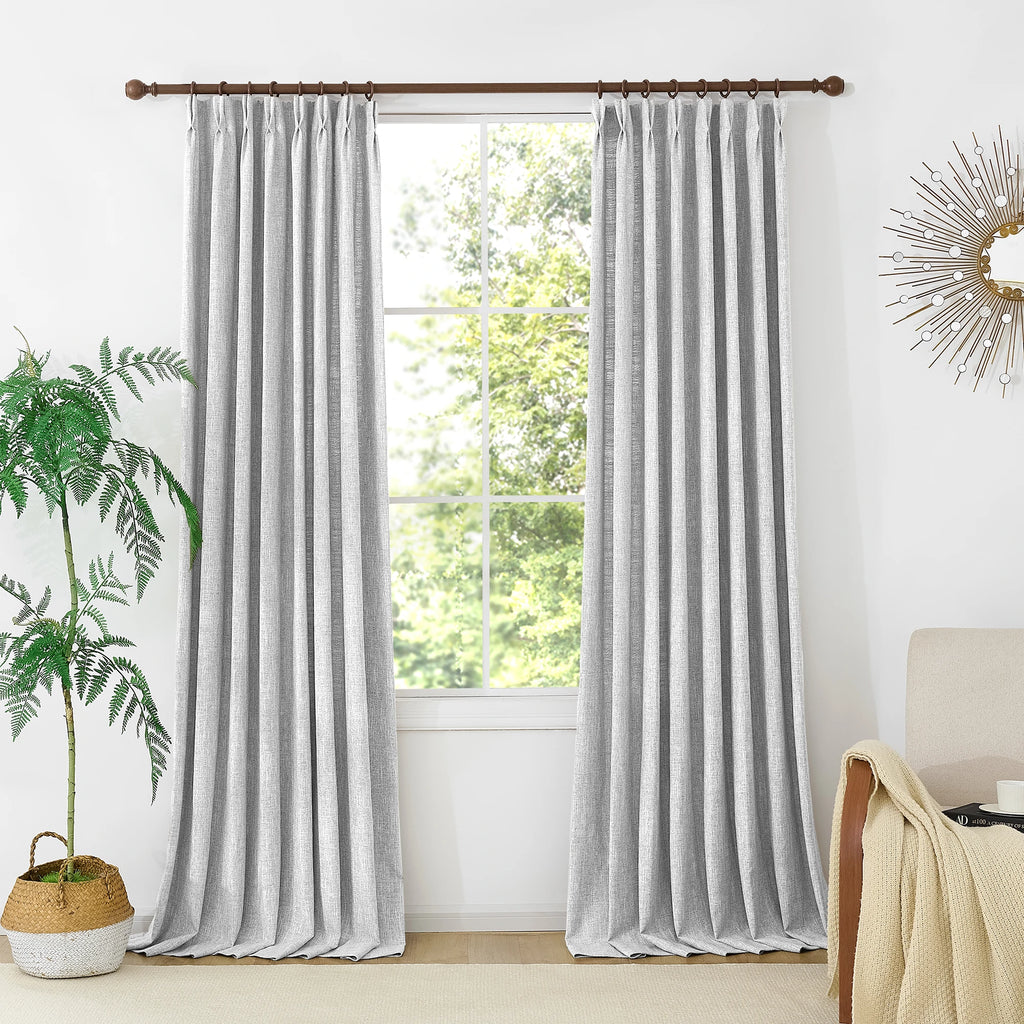 Caleb Custom Curtains Creamy Gray Front