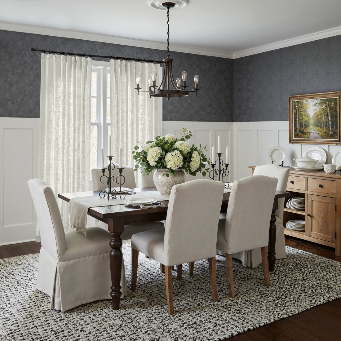 Caleb Custom Curtains Ivory White