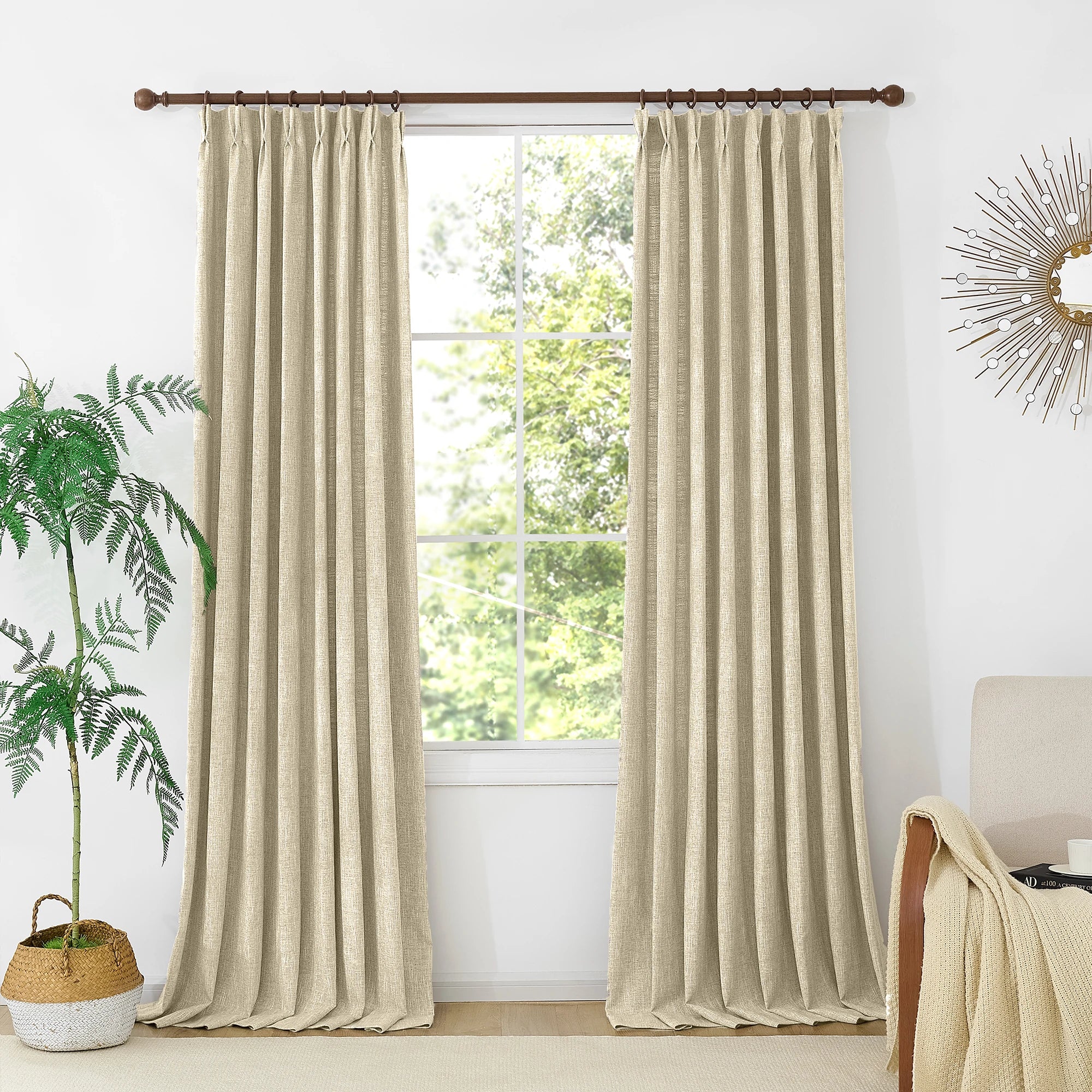 Caleb Custom Curtains Khaki Front