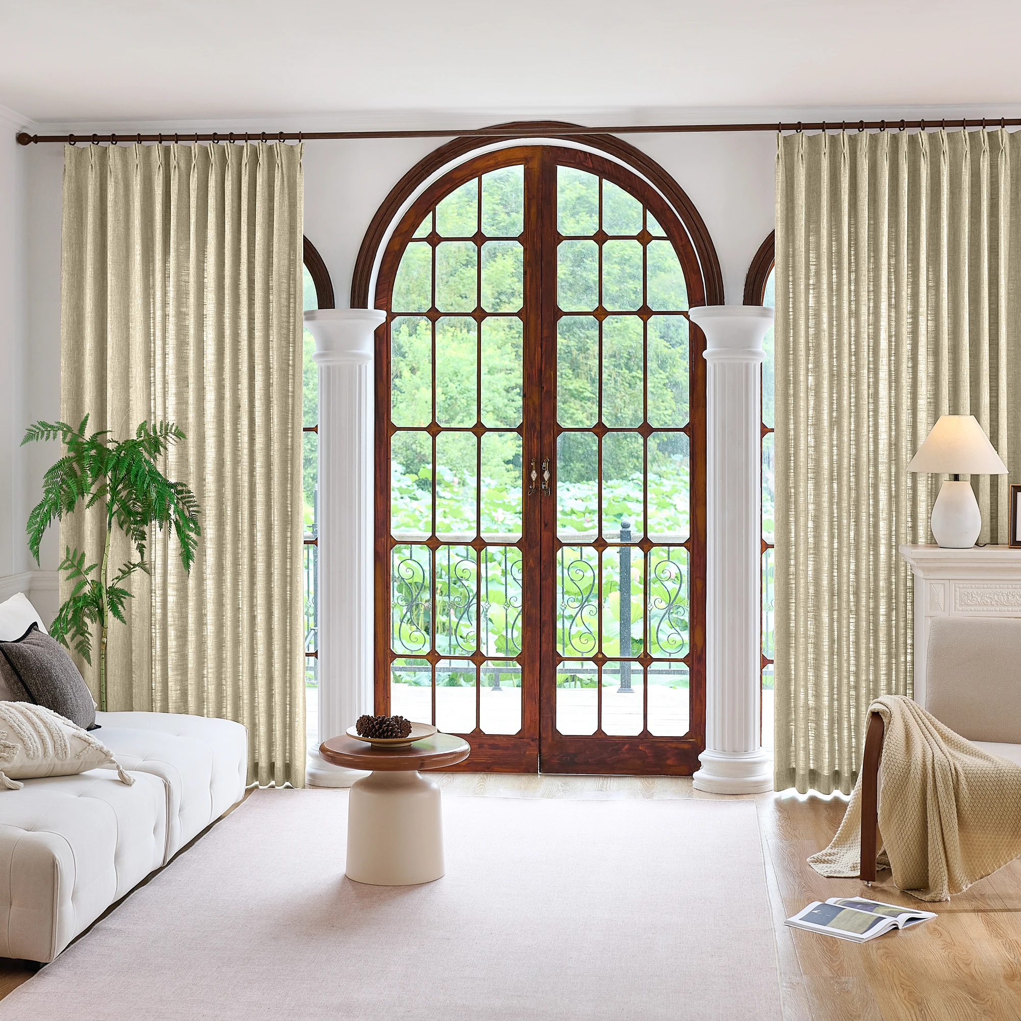 Caleb Custom Curtains Khaki Display