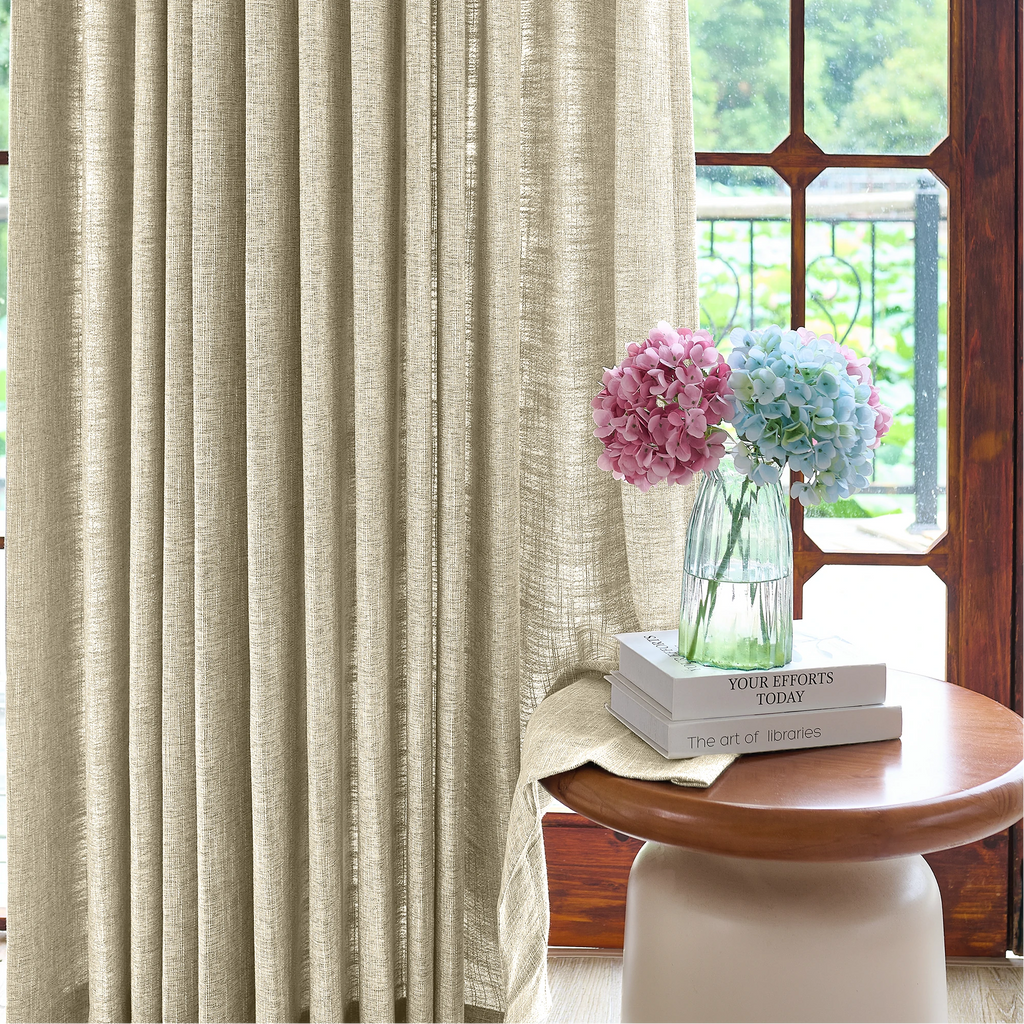 Caleb Custom Curtains Khaki Display