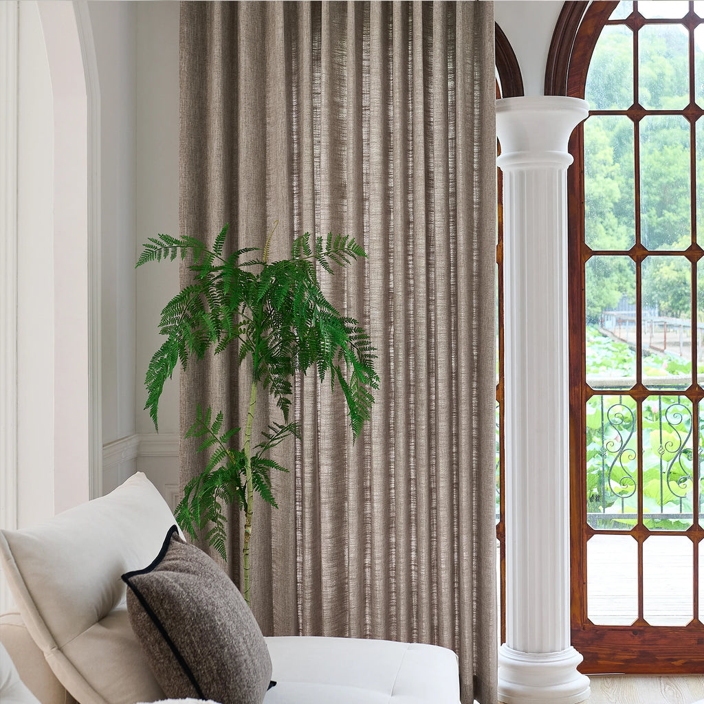 Caleb Custom Curtains Light Coffee Details