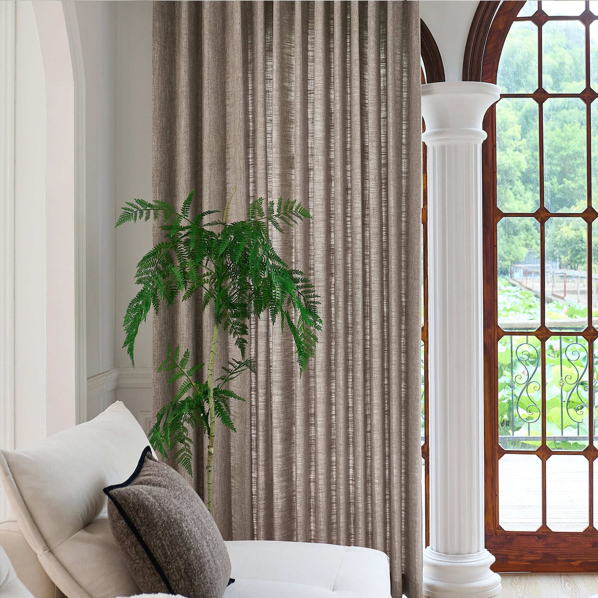 Caleb Custom Curtains Light Coffee Details