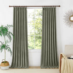 Caleb Custom Curtains Moss Gray Front