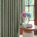 Caleb Custom Curtains Moss Gray Details