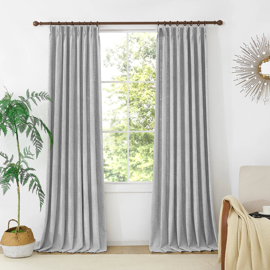 Caleb Custom Curtains Neutral Gray Front