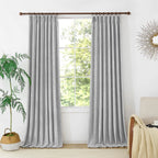 Caleb Custom Curtains Neutral Gray Front
