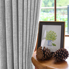 Caleb Custom Curtains Neutral Gray Details