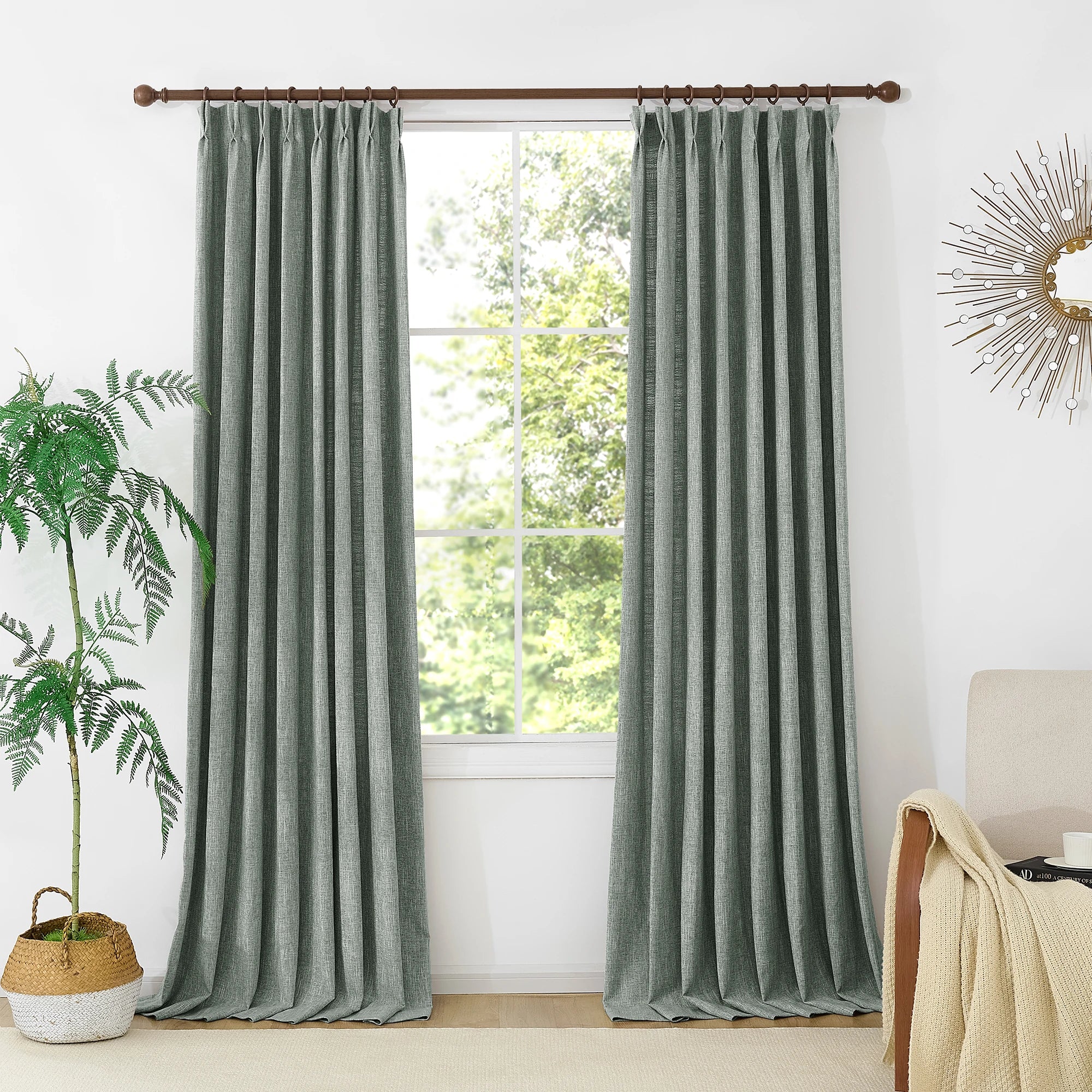 Caleb Custom Curtains Light Smoky Gray Front