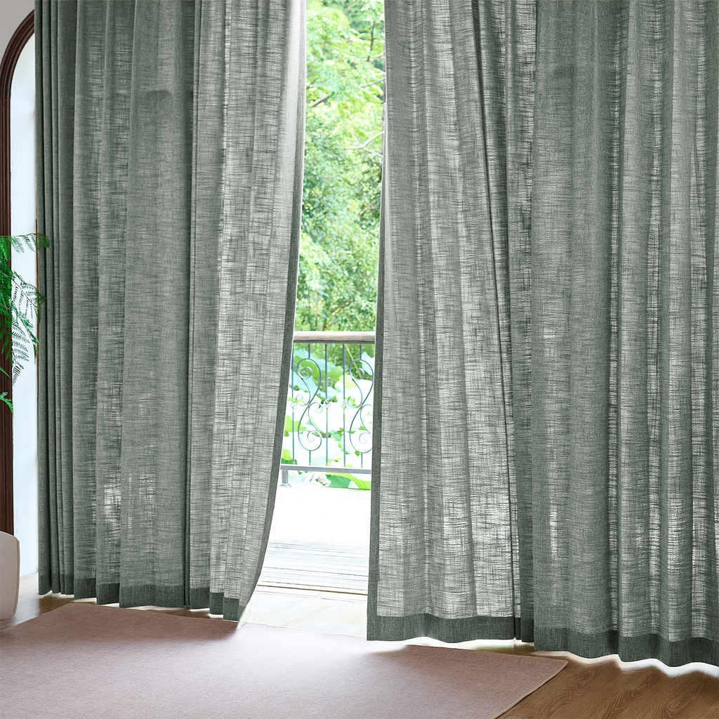 Caleb Custom Curtains Light Smoky Gray