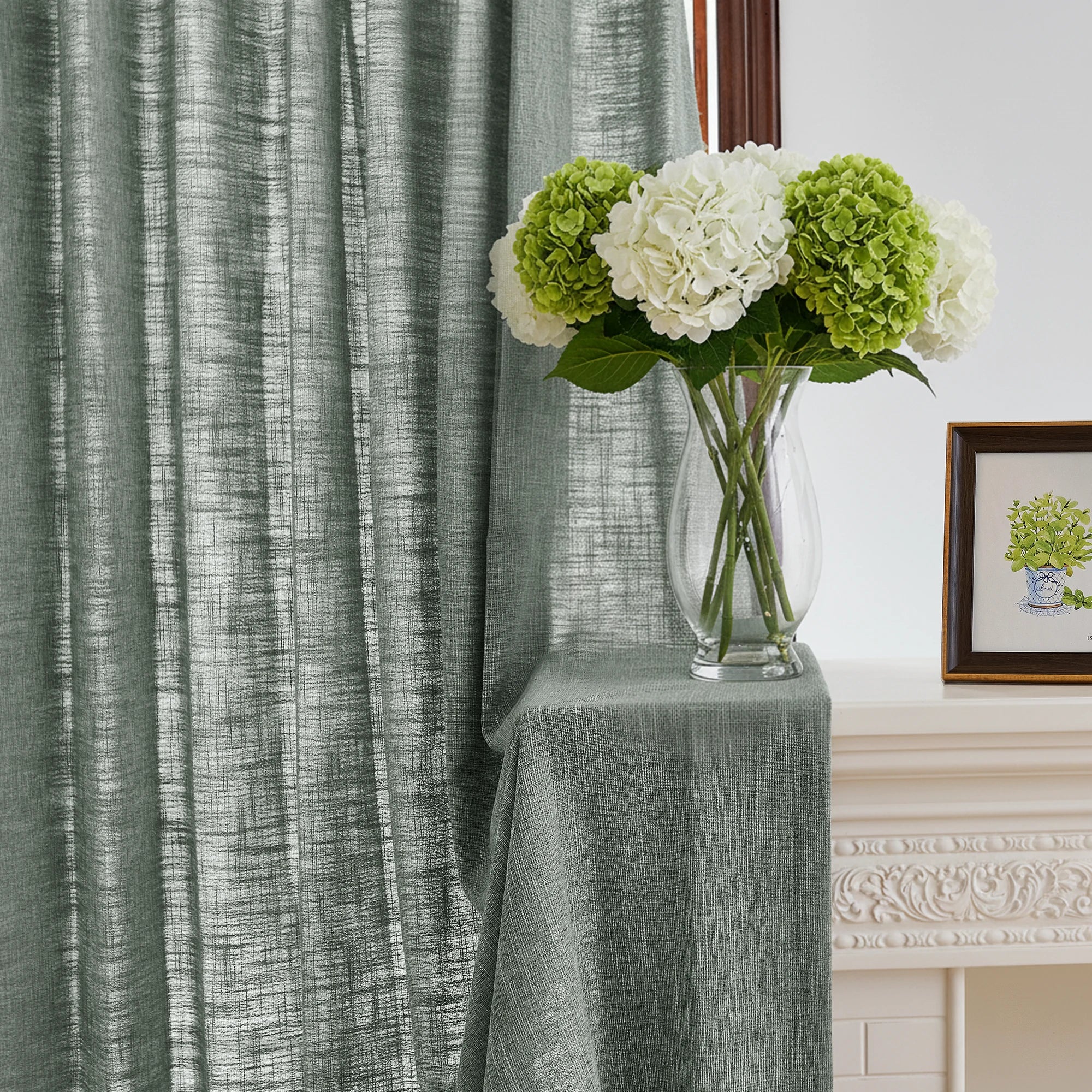 Caleb Custom Curtains Light Smoky Gray Details