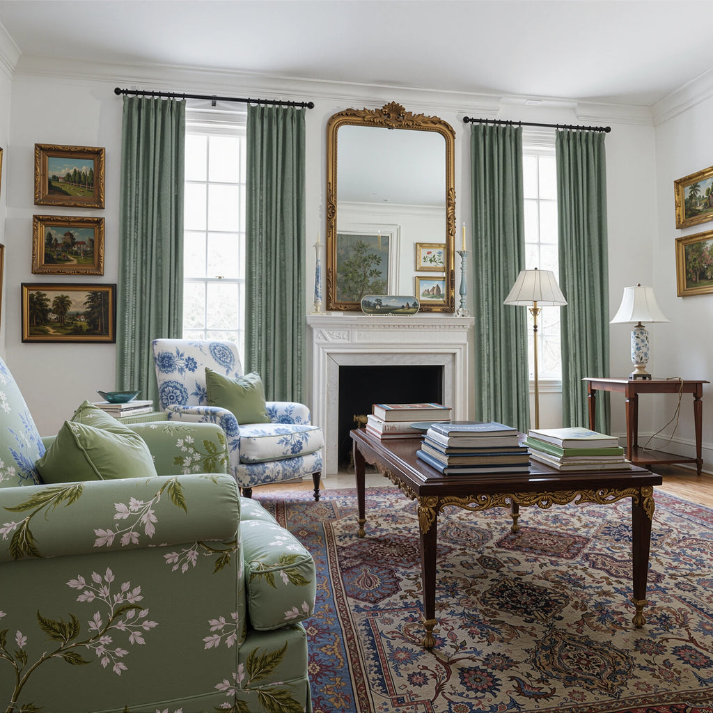 Caleb Custom Curtains Light Smoky Gray Display