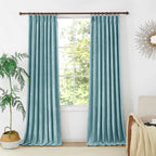 Caleb Custom Curtains Winter Blue Front